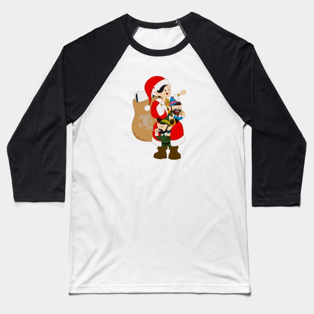 Santa is Dead 1 Baseball T-Shirt by Hey Riddle Riddle